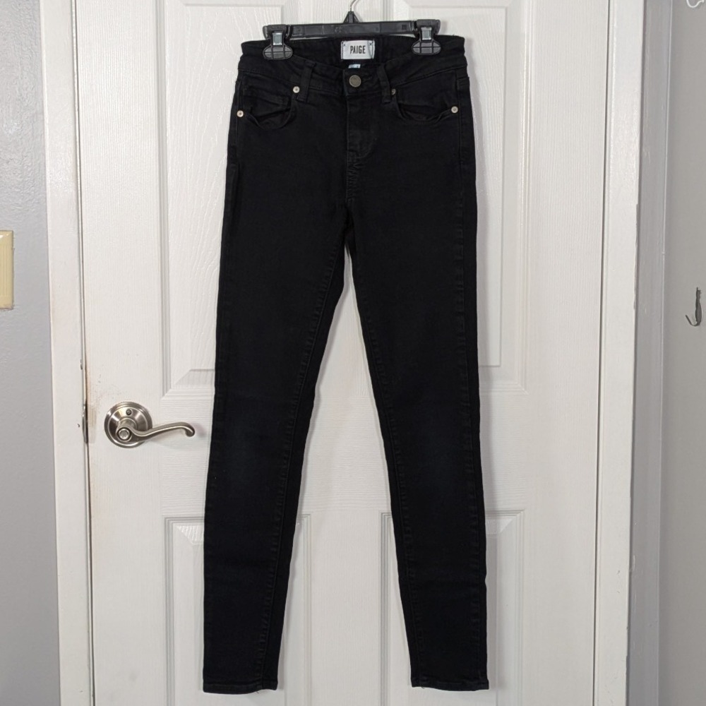 Paige Verdugo Ultra Skinny Black Transcend Fabric Jeans Women's‎ Size 25
